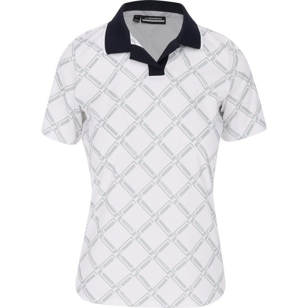 J.Lindeberg Nelly Korda NK Polo Shirt White and Gray Size XS